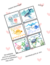 Load image into Gallery viewer, Ocean Valentine's Day Cards - DIGITAL DOWNLOAD