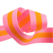 Load image into Gallery viewer, Tula Pink Webbing 2yd x 1.5in - Soft Pink & Orange