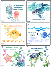 Load image into Gallery viewer, Ocean Valentine&#39;s Day Cards - DIGITAL DOWNLOAD
