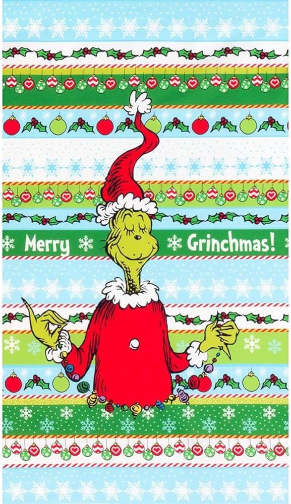 Grinch Panel Holiday Dr. Seuss - Robert Kaufman