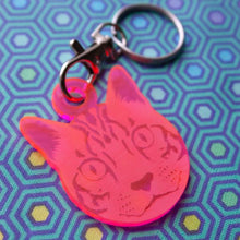 Load image into Gallery viewer, Cat Keychain by Tula Pink
