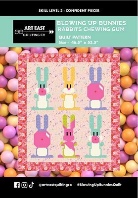 Blowing Up Bunnies - Rabbits Chewing Gum Pattern