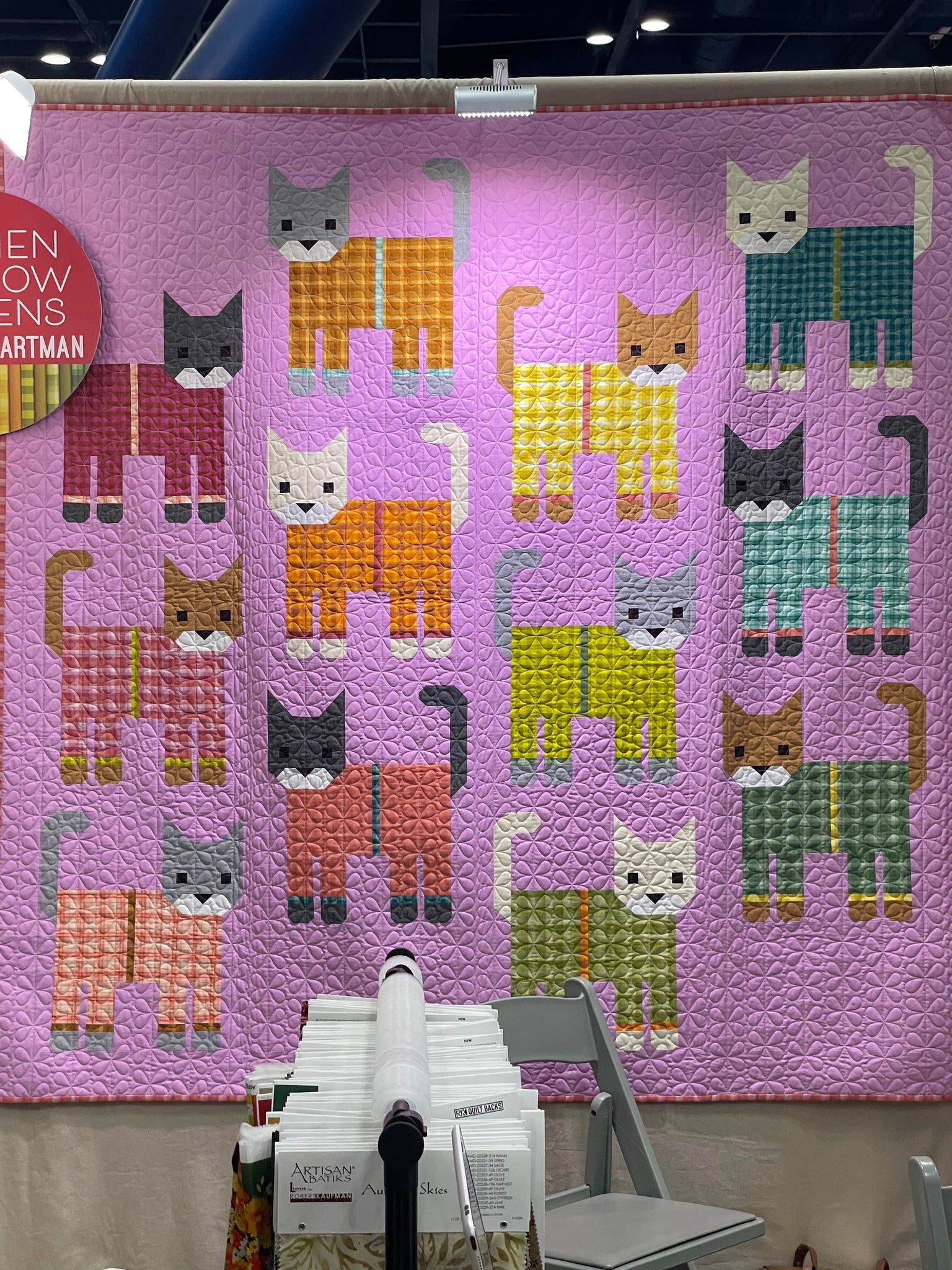 Cats in Space Quilt Pattern by Elizabeth Hartman