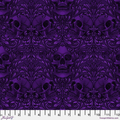 Rachel Hauer - Skull Damask in Purple