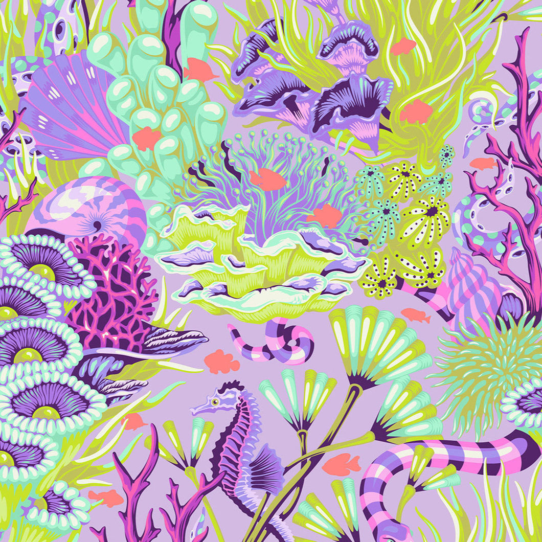 PREORDER - Tula Pink - Reef What You Sew - Ultraviolet || Floral Reef - April 2026