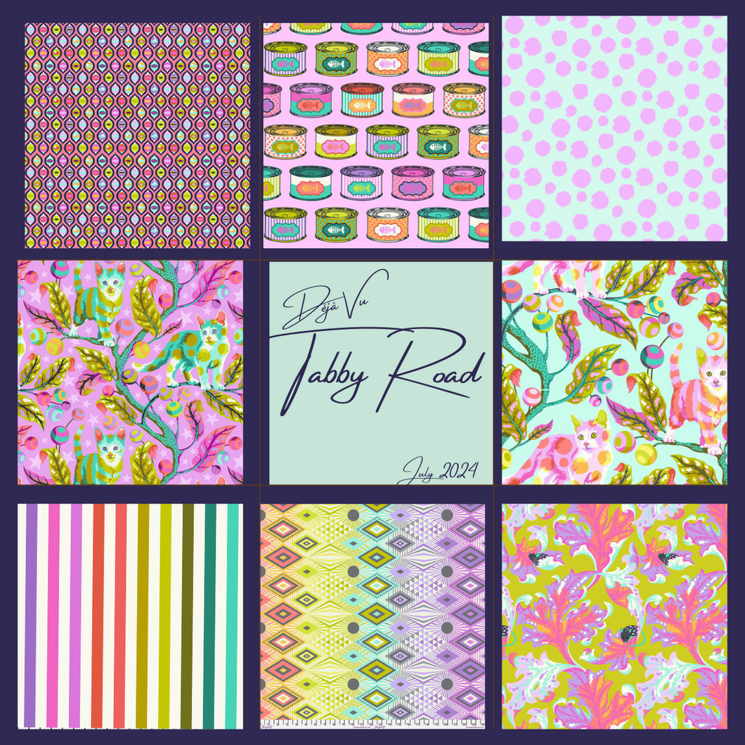 Déjà Vu Tabby Road Tula Pink - FAT QUARTER Bundle