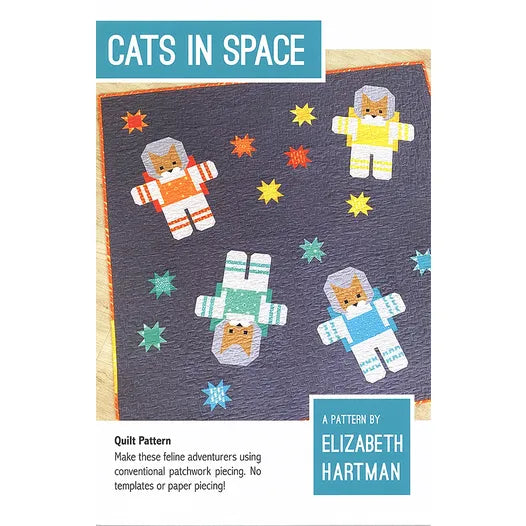 Cats in Space Quilt Pattern - By Elizabeth Hartman